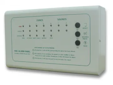 4 Zones Wired Fire Alarm Control Panel