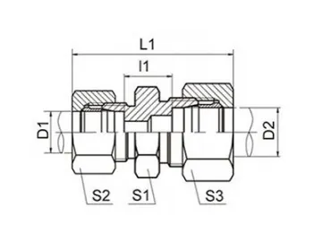 1C/1D Metric Male 24° Cone Hose Adapter, DIN Standard