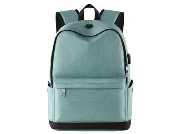 CBB4956-1 Durable School Bag with USB Charging Port, 17"*13"*5.5" Snowflake Dobby Polyester School Backpack