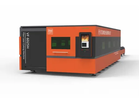 High Power Fiber Laser Cutting Machine, VF6025H  Fully Enclosed Fiber Laser Cutter with Shuttle Table