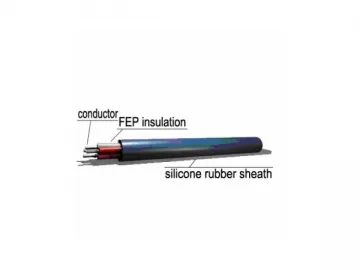 4×0.23mm2 FG FEP Silicone Rubber Sheath Heat Resistant Cable