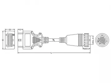 Scania 16-Pin Cable