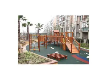 Wood Playground Slide