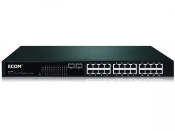 Unmanaged Switch with 24 Gigabit Ports and 2 SFP Slots