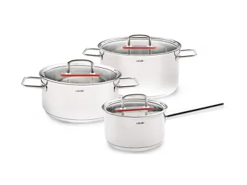 Stainless Steel Saucepan, Casserole with Glass Lid