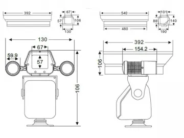 IRT850LL LED Array IR PTZ Camera Housing