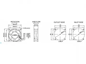 60×60×20mm DC Brushless Fan