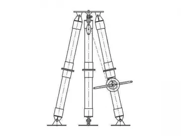 Tubular Tripod Gin Pole