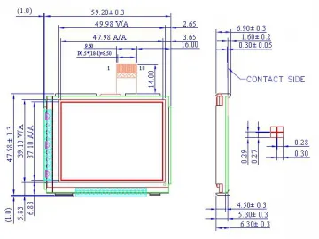 160x128 Dots TAB Graphic LCD Module