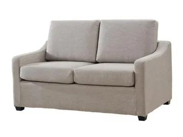 2-Seat Leather Sleeper Sofa