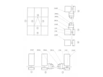 100、150 Series Exposed Frame Curtain Wall