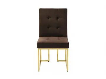 Metal Frame Fabric Dining Room Chair