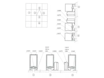 110、120、140 Series Hidden Frame Curtain Wall