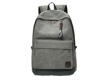 CBB4695-1 Canvas Leisure Backpack, 12.6" x 17.7" x 6.7" Simple Vintage Leisure Backpack