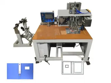 Semi-Automatic File Folder Making Machine  (Plastic File Folder with Label Spine and Business Card Holder)