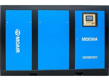 Two Stage Rotary Screw Air Compressor with Single Permanent Magnet Motor Drive