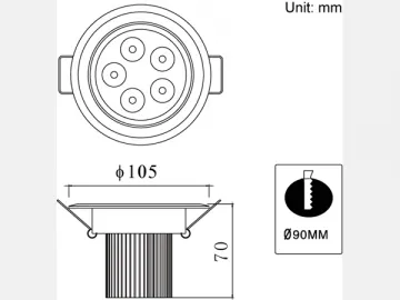 5W LED Ceiling Light