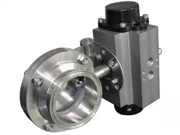 Sanitary Intelligent Pneumatic Butterfly Valve