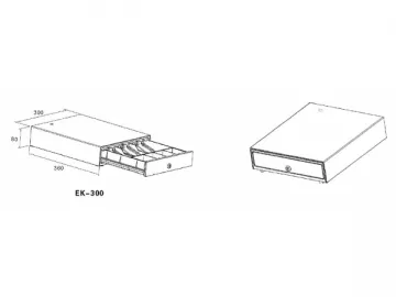 EK-300 Small Cash Drawer