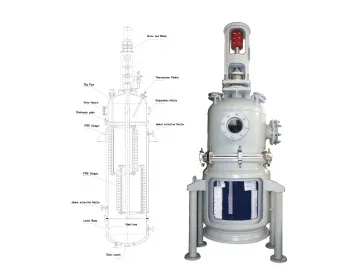 Glass-Lined Wiped Film Evaporator