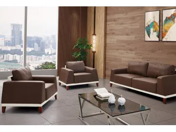 Commercial Leather Couch Set