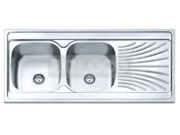 BL-853 Topmount Stainless Steel Double Bowl Kitchen Sink