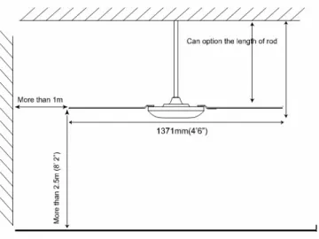 CT54302 54 Inch 3 Plastic Blade Ceiling Fan