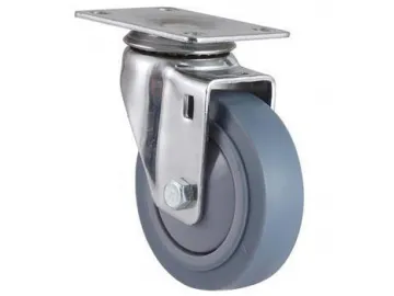 80~120kg High Strength Rubber Wheel Swivel Caster