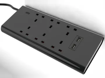 6-Way Extension Socket with USB Ports