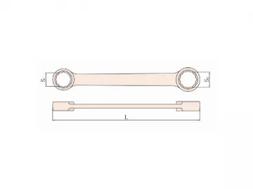 153A Non Sparking Double Box End Flat Wrench