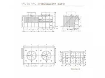 GFNL FRP Counterflow Cooling Tower with Steel Frame