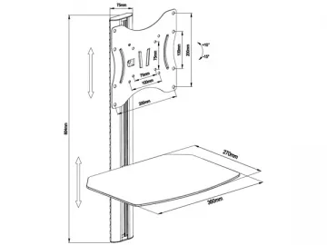 TV Wall Mount with DVD Bracket