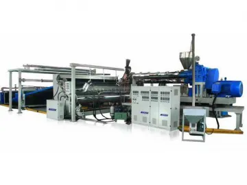 PVC Wide Plastic Flooring Sheet and Waterproof Membrane Roll Production Line