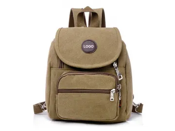 CBB2758-1 Small Canvas Leisure Backpack, 21*12*24cm Lady Canvas Rucksack