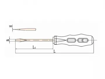 265 Non Sparking Insulated Slotted Screwdriver