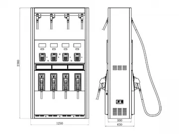 8-Nozzle Fuel Dispenser