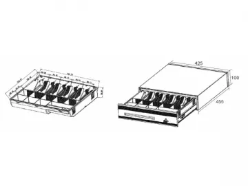 SK-425 Slide POS Cash Drawer