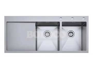 BL-735 Handmade Stainless Steel Double Bowl Kitchen Sink