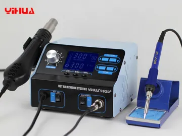 YIHUA-992D/992D  2 in 1 LCD SMD Hot Air Rework Station with Soldering Iron