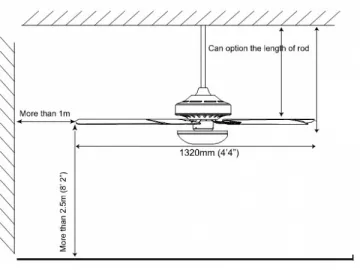 CT52520 52 Inch 5 Wooden Blade Ceiling Fan