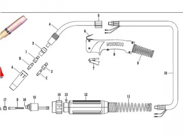 N36 Air Cooling MIG/MAG Gun