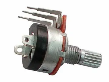 16mm Metal 500 ohm Knurled Shaft Potentiometer with Switch, WH148 Series