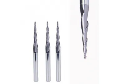 EMA16 2 Flute Ball End Mill with Taper Neck