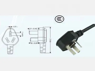 10A/250V CCC 3-Pin Plug