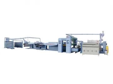 Double-Die Plastic Extruding Flat Yarn Stretching Line for Tarpaulin