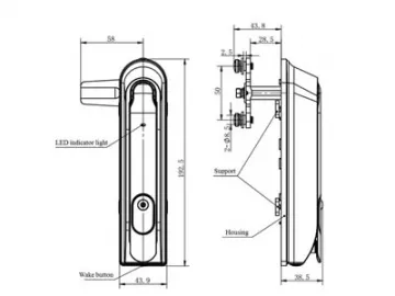 DS864-8-7F-3 Electromechanical Lock