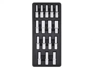 16 pcs 1/2" Deep Socket Set