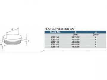 Stainless Steel Flat Curved End Cap