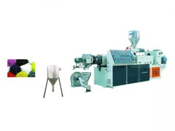 PVC Conical Twin Screw Pelletizing Extrusion Line