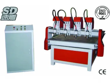 SD-1318 CNC Router with 4 heads separately